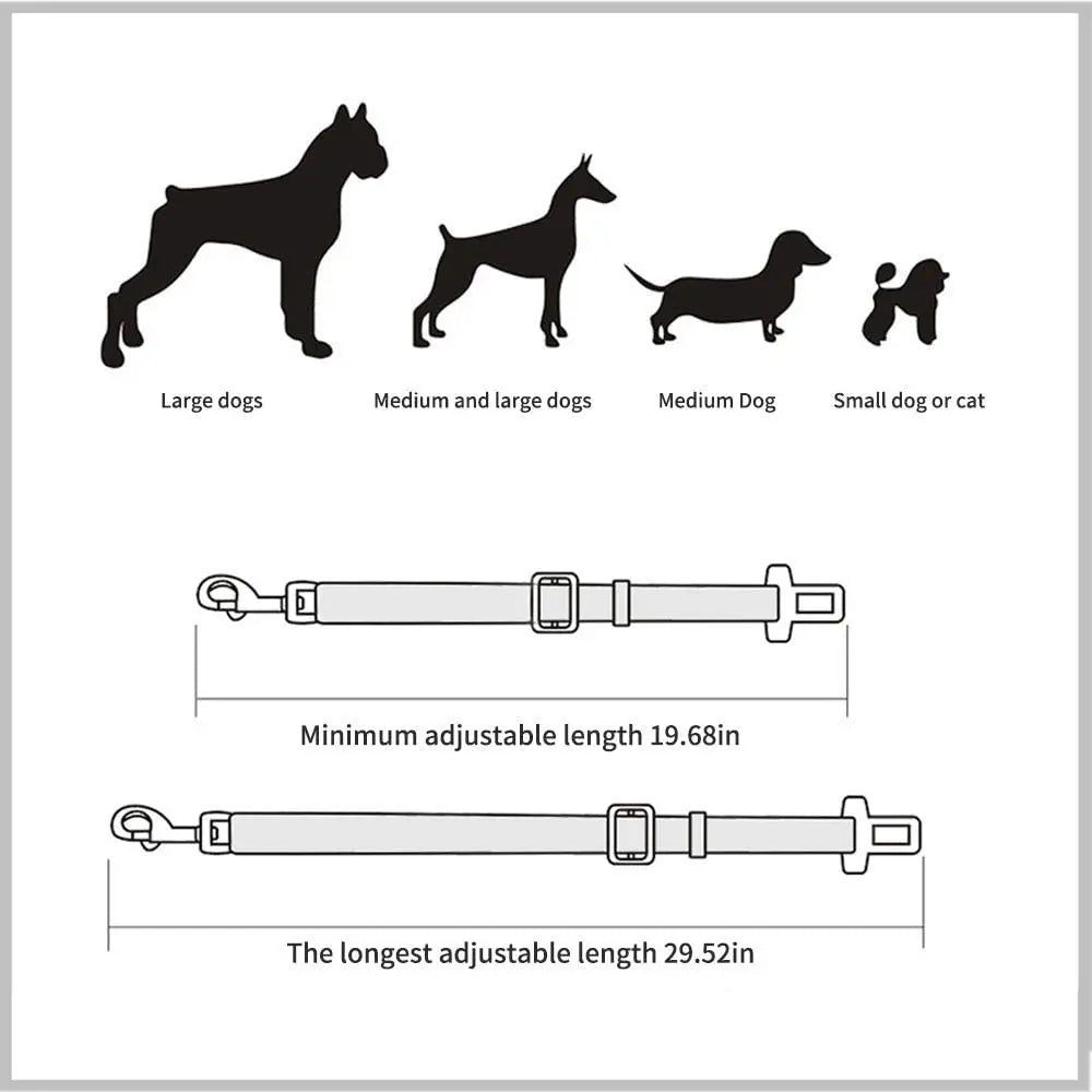 Adjustable Dog Car Seat Belt.