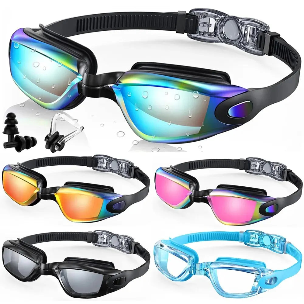 Swimming Goggles For Adult Men/Women. Anti-fog 100% UV Protection No Leaking.