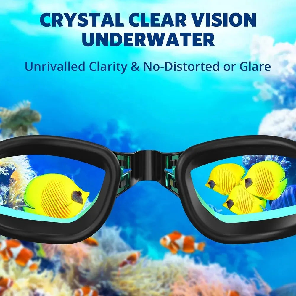 Swimming Goggles For Adult Men/Women. Anti-fog 100% UV Protection No Leaking.