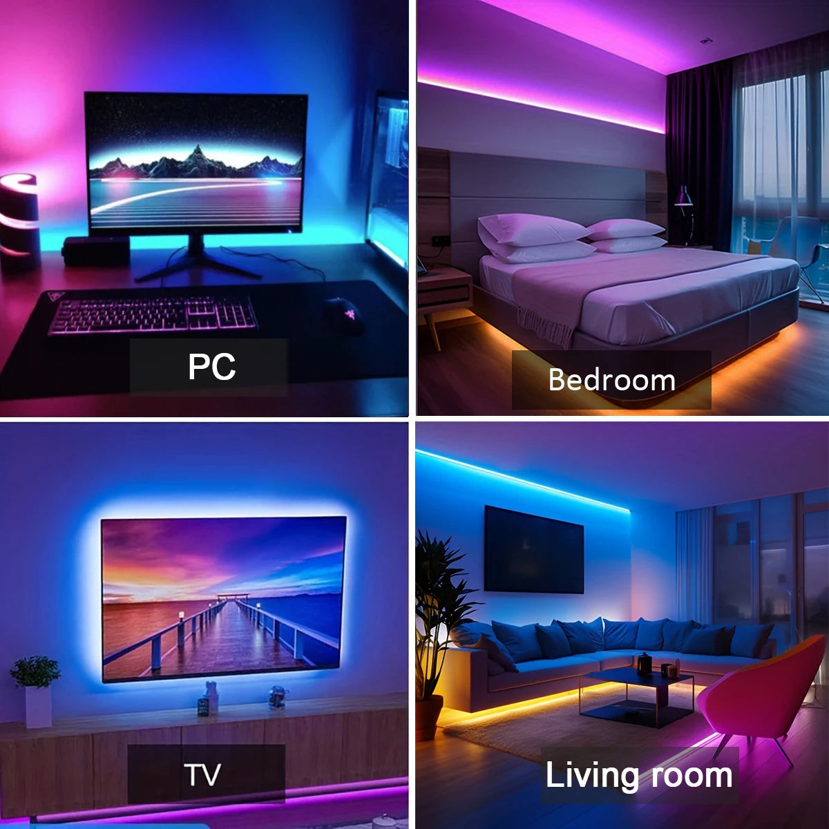 RGB Led Strip Lights 5m 10m 20m 30m Led Room Light with APP Control.